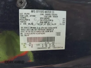 2004 Ford Explorer Sport Trac XLS с VIN 1FMZU67K14UB76295, выставлен на аукционе IAAI как лот 42387004 с пробегом Не указан миль и . История ставок и продаж доступна на DreamBid. Изображение 9.
