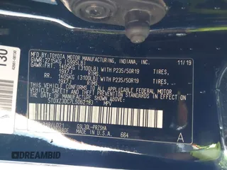 2020 Toyota Sienna SE with VIN 5TDXZ3DC7LS062183, listed as a IAAI auction lot 41791032 with 80,760 mi miles. Bid and sale history available at carsss.com. Image 9.
