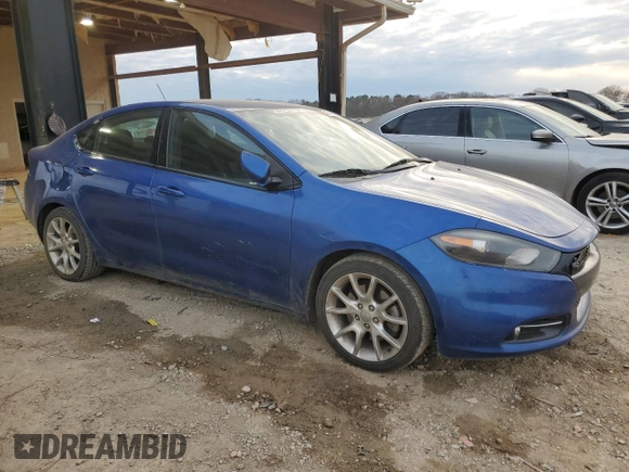 2013 Dodge Dart Rallye with VIN 1C3CDFBH9DD147265, listed as a Copart auction lot 45972805 with 144,995 mi miles and Salvage Title. Bid and sale history available at carsss.com. Image 4.
