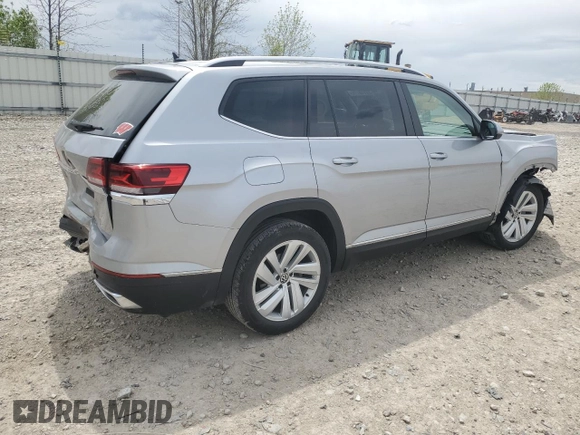 2021 Volkswagen Atlas SEL with VIN 1V2ER2CA8MC570634, listed as a Copart auction lot 57113175 with 47,766 mi miles and Salvage title. Bid and sale history available at DreamBid. Image 3.