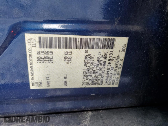 2018 Nissan Maxima SV with VIN 1N4AA6AP4JC368431, listed as a Copart auction lot 62322155 with 150,297 mi miles and Salvage title. Bid and sale history available at DreamBid. Image 13.