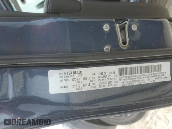 2019 Jeep Cherokee Latitude with VIN 1C4PJMCX5KD379634, listed as a Copart auction lot 51374265 with 74,404 mi miles and Salvage title. Bid and sale history available at DreamBid. Image 15.