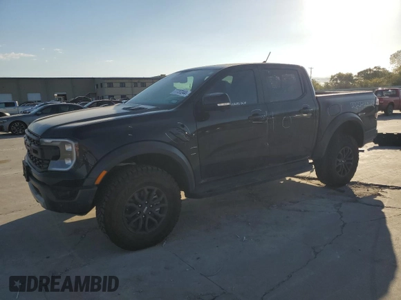 2024 Ford Ranger Raptor with VIN 1FTER4LR1RLE23193, listed as a Copart auction lot 77737244 with 12,283 mi miles and Salvage Title. Bid and sale history available at carsss.com. Image 1.