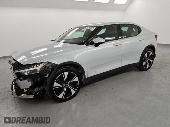 2023 Polestar 2 with VIN YSMED3KA3PL145838, listed as a Copart auction lot 80521434 with 28,384 mi miles and Salvage Title. Bid and sale history available at carsss.com. Image 1.
