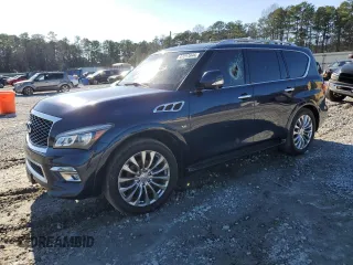 2015 Infiniti QX80 with VIN JN8AZ2NF7F9571447, listed as a Copart auction lot 87257644 with Not provided miles and Salvage title. Bid and sale history available at DreamBid. Image 1.