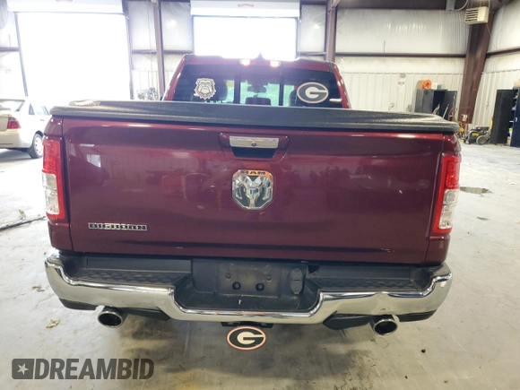 2019 Ram 1500 Big Horn z VIN 1C6RREBT3KN639486, wystawiony jako Copart lot #64940864 z przebiegiem 63 879 mil mil oraz Szkoda całkowita • Salvage title. Historia ofert i sprzedaży dostępna na DreamBid. Obrazek 6.