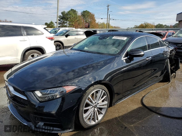 2019 Mercedes-Benz CLS with VIN WDD2J5KB7KA033419, listed as a Copart auction lot 83600804 with 74,674 mi miles and Salvage Title. Bid and sale history available at carsss.com. Image 1.