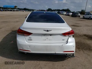 2017 Genesis G80 3.8L with VIN KMHGN4JEXHU176071, listed as a Copart auction lot 71457984 with 97,256 mi miles and Salvage Title. Bid and sale history available at carsss.com. Image 6.