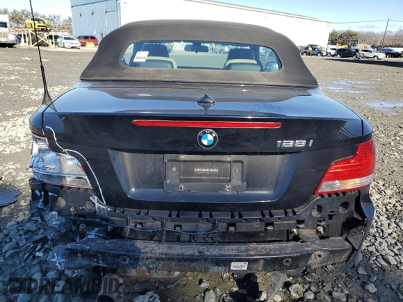 2011 BMW 1 Series 128i with VIN WBAUN1C51BVH82671, listed as a Copart auction lot 43661475 with 115,129 mi miles and Salvage Title. Bid and sale history available at carsss.com. Image 6.