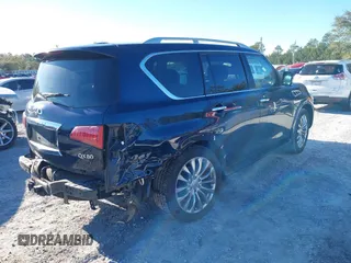 2017 Infiniti QX80 with VIN JN8AZ2NE8H9152064, listed as a IAAI auction lot 41356239 with 100,747 mi miles and . Bid and sale history available at DreamBid. Image 4.