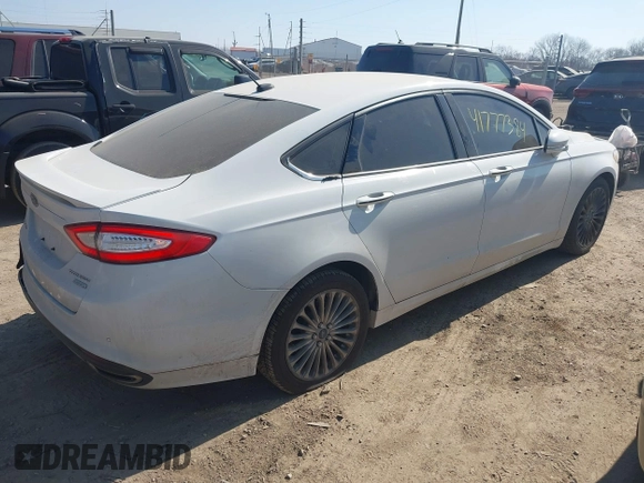 2015 Ford Fusion Titanium with VIN 3FA6P0K90FR282320, listed as a IAAI auction lot 41777384 with 154,204 mi miles. Bid and sale history available at carsss.com. Image 4.