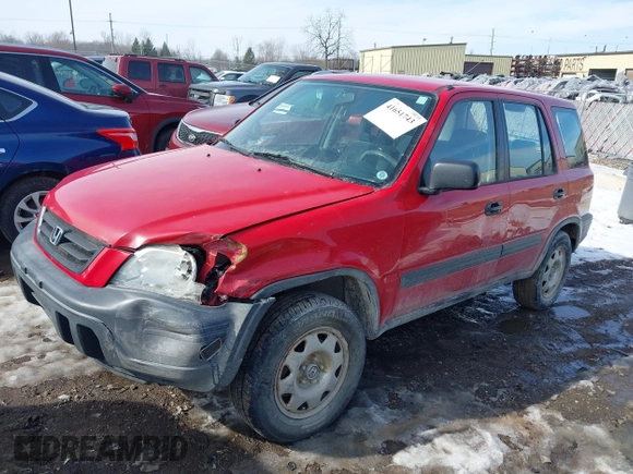 2000 Honda CR-V LX with VIN JHLRD1842YC015881, listed as a IAAI auction lot 41651743 with 97,638 mi miles. Bid and sale history available at carsss.com. Image 2.