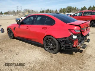 2023 BMW M3 Competition xDrive with VIN WBS43AY03PFN58833, listed as a Copart auction lot 53301495 with 32,032 mi miles and Salvage title. Bid and sale history available at DreamBid. Image 2.