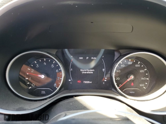 2019 Jeep Compass Latitude with VIN 3C4NJDBB1KT703251, listed as a Copart auction lot 52760895 with 73,026 mi miles and Salvage Title. Bid and sale history available at DreamBid. Image 9.