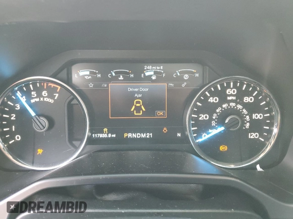 2015 Ford F-150 XLT with VIN 1FTEW1EG8FFC20685, listed as a Copart auction lot 60449545 with 117,935 mi miles and Salvage title. Bid and sale history available at DreamBid. Image 9.