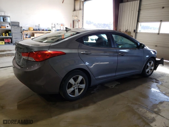 2013 Hyundai Elantra GLS PZEV with VIN 5NPDH4AE7DH311252, listed as a Copart auction lot 49475965 with 124,332 mi miles and Salvage Title. Bid and sale history available at carsss.com. Image 3.