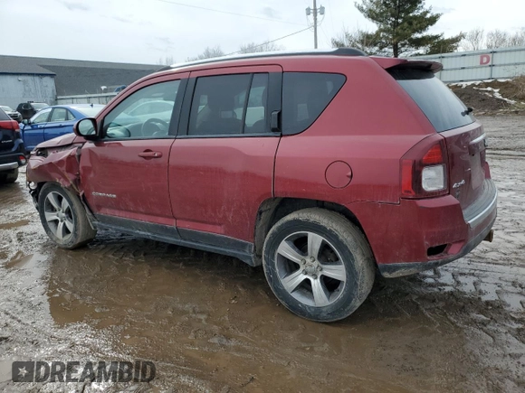 2017 Jeep Compass High Altitude with VIN 1C4NJDEB9HD170222, listed as a Copart auction lot 46643865 with 121,338 mi miles and Clean Title. Bid and sale history available at DreamBid. Image 2.