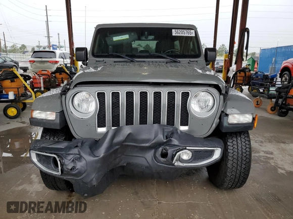2021 Jeep Wrangler Unlimited Sahara Altitude с VIN 1C4HJXEG9MW512731, выставлен на аукционе Copart как лот 56205765 с пробегом 58 426 миль миль и Списание • Salvage title. История ставок и продаж доступна на DreamBid. Изображение 5.