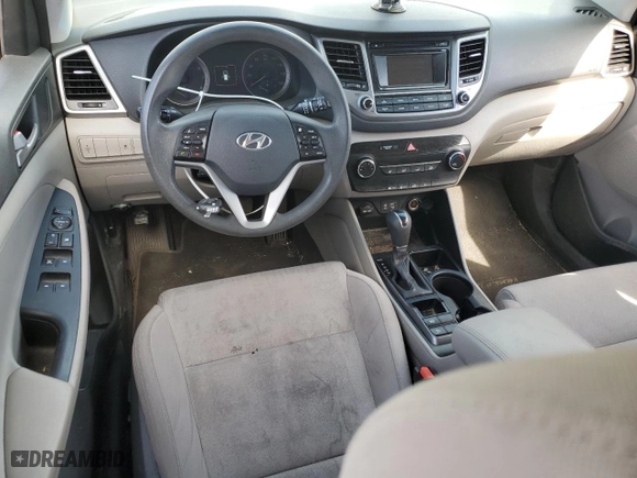 2017 Hyundai Tucson SE Plus with VIN KM8J33A41HU297617, listed as a Copart auction lot 46241055 with 107,027 mi miles and Salvage Title. Bid and sale history available at carsss.com. Image 8.