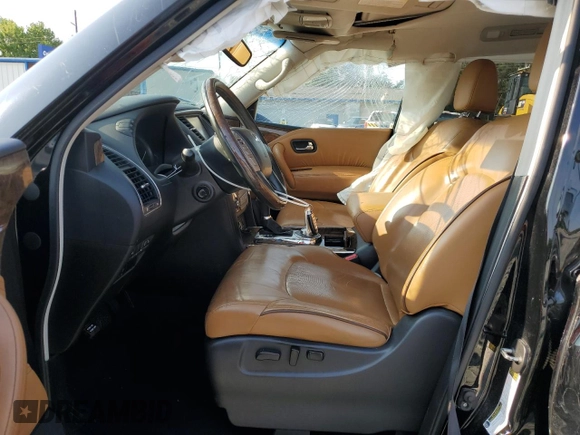 2017 Infiniti QX80 Signature Edition with VIN JN8AZ2NE3H9158323, listed as a Copart auction lot 59137865 with 150,849 mi miles and Salvage title. Bid and sale history available at DreamBid. Image 7.