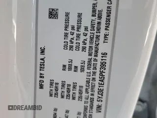 2023 Tesla Model 3 z VIN 5YJ3E1EA5PF395116, wystawiony jako Copart lot #62768205 z przebiegiem 25 285 mil mil oraz Szkoda całkowita • Salvage title. Historia ofert i sprzedaży dostępna na DreamBid. Obrazek 12.