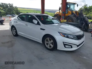 2015 Kia Optima LX with VIN KNAGM4A76F5639689, listed as a IAAI auction lot 42737966 with 132,351 mi miles and . Bid and sale history available at DreamBid. Image 1.