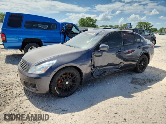 2008 Infiniti G35 Journey with VIN JNKBV61E58M224729, listed as a Copart auction lot 62152085 with 174,720 mi miles and Salvage title. Bid and sale history available at DreamBid. Image 1.