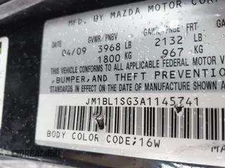 2010 Mazda 3 i Touring with VIN JM1BL1SG3A1145741, listed as a IAAI auction lot 42190530 with 185,871 mi miles and . Bid and sale history available at carsss.com. Image 9.