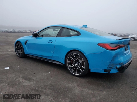 2023 BMW M4 Competition xDrive with VIN WBS43AZ04PCM30889, listed as a Copart auction lot 81932723 with 7,822 mi miles and Salvage title. Bid and sale history available at DreamBid. Image 2.