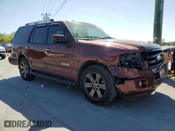 2008 Ford Expedition Limited with VIN 1FMFU19558LA46223, listed as a Copart auction lot 53288565 with 274,586 mi miles and Salvage title. Bid and sale history available at DreamBid. Image 4.