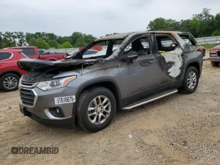 2019 Chevrolet Traverse LT Cloth z VIN 1GNERGKW5KJ170512, wystawiony jako Copart lot #57610675 z przebiegiem Nie podano mil oraz Nie do naprawy • Non repairable. Historia ofert i sprzedaży dostępna na DreamBid. Obrazek 1.
