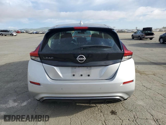 2023 Nissan LEAF S with VIN 1N4AZ1BV8PC556452, listed as a Copart auction lot 52210085 with 12,587 mi miles and Salvage Title. Bid and sale history available at DreamBid. Image 6.