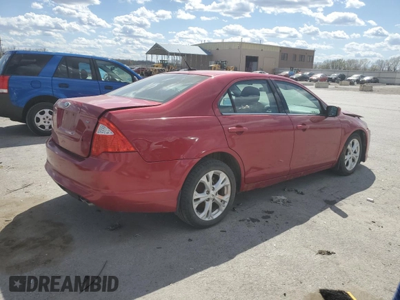 2012 Ford Fusion SE with VIN 3FAHP0HA4CR344629, listed as a Copart auction lot 52791085 with 139,815 mi miles and Salvage Title. Bid and sale history available at DreamBid. Image 3.