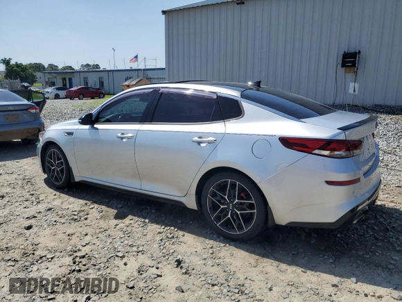 2019 Kia Optima SX with VIN 5XXGW4L20KG362431, listed as a Copart auction lot 56152375 with 98,829 mi miles and Salvage title. Bid and sale history available at DreamBid. Image 2.