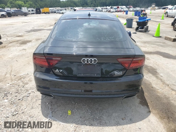 2016 Audi A7 Prestige with VIN WAU2GAFC1GN031845, listed as a Copart auction lot 59762435 with Not provided miles and Salvage title. Bid and sale history available at DreamBid. Image 6.