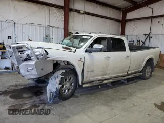 2020 Ram 3500 Laramie with VIN 3C63R3JL3LG102994, listed as a Copart auction lot 57411184 with 0 mi miles and Salvage Title. Bid and sale history available at carsss.com. Image 1.