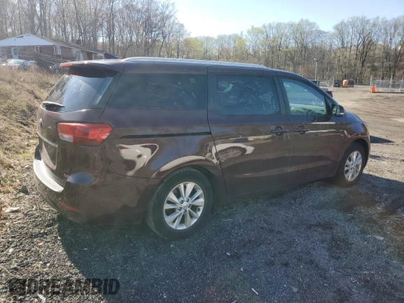 2016 Kia Sedona LX with VIN KNDMB5C14G6092198, listed as a Copart auction lot 51448375 with 123,886 mi miles and Clean Title. Bid and sale history available at carsss.com. Image 3.
