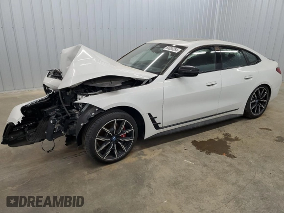 2024 BMW i4 eDrive40 with VIN WBY73AW02RFS36614, listed as a Copart auction lot 83635284 with 0 mi miles and Clean Title. Bid and sale history available at carsss.com. Image 1.