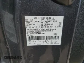2011 Ford F-150 XL with VIN 1FTFX1CF3BFA39905, listed as a Copart auction lot 56494065 with 168,715 mi miles and Salvage title. Bid and sale history available at DreamBid. Image 12.