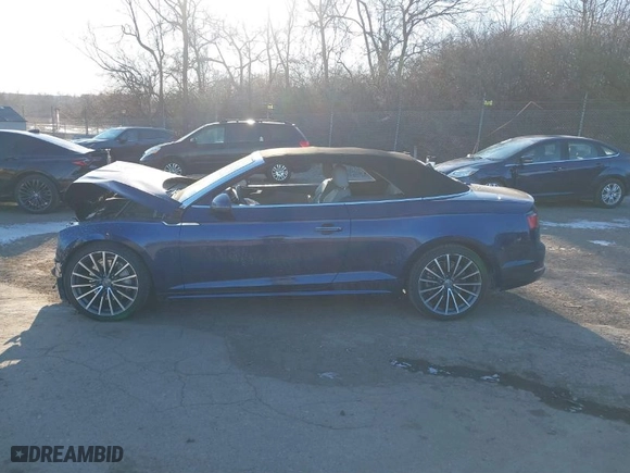 2019 Audi A5 Cabriolet Premium Plus with VIN WAUYNGF59KN001750, listed as a IAAI auction lot 41628555 with NaN miles. Bid and sale history available at carsss.com. Image 14.