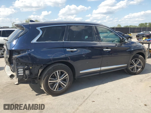 2020 Infiniti QX60 Signature Edition with VIN 5N1DL0MM5LC521896, listed as a Copart auction lot 56914625 with 67,367 mi miles and Salvage title. Bid and sale history available at DreamBid. Image 3.