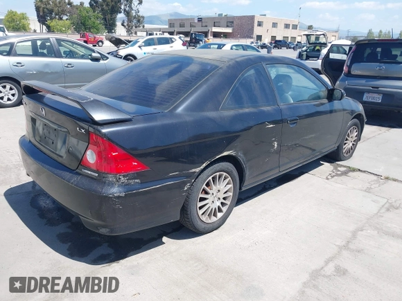 2005 Honda Civic Cpe LX with VIN 1HGEM22555L067506, listed as a IAAI auction lot 42149359 with 204,616 mi miles. Bid and sale history available at carsss.com. Image 4.