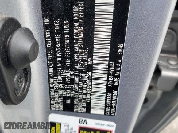 2015 Toyota Venza LE with VIN 4T3BA3BB8FU065656, listed as a Copart auction lot 55321615 with 182,259 mi miles and Salvage title. Bid and sale history available at DreamBid. Image 13.