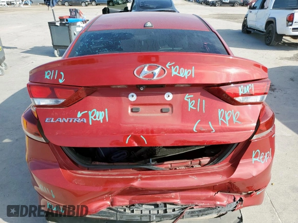 2017 Hyundai Elantra SE with VIN KMHD84LF4HU178396, listed as a Copart auction lot 62370105 with 92,846 mi miles and Salvage title. Bid and sale history available at DreamBid. Image 6.