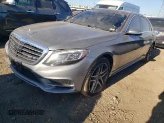 2015 Mercedes-Benz S-Class S 550 with VIN WDDUG8FB6FA098027, listed as a Copart auction lot 64161484 with 82,811 mi miles and Salvage Title. Bid and sale history available at carsss.com. Image 1.