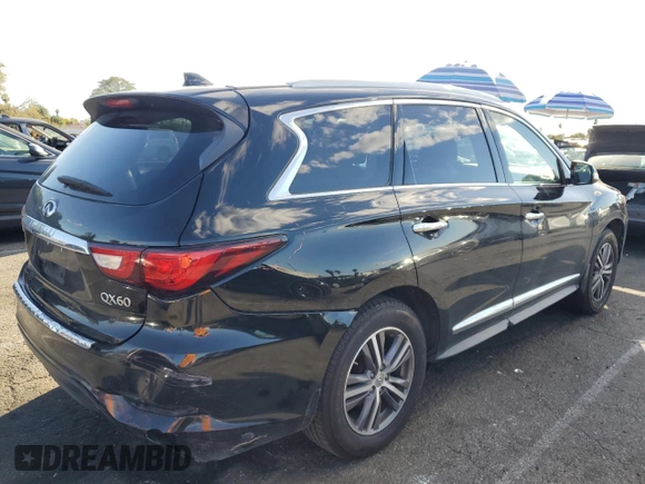 2018 Infiniti QX60 with VIN 5N1DL0MN0JC510584, listed as a Copart auction lot 47620935 with 182,537 mi miles and Salvage Title. Bid and sale history available at carsss.com. Image 3.
