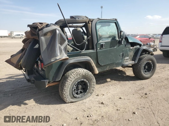 2005 Jeep Wrangler SE with VIN 1J4FA29175P331391, listed as a Copart auction lot 76608824 with 98,268 mi miles and Salvage Title. Bid and sale history available at carsss.com. Image 3.