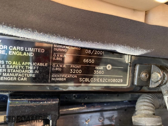 2002 Bentley Arnage with VIN SCBLC31E62CX08029, listed as a Copart auction lot 85554224 with 86,082 mi miles and Clean Title. Bid and sale history available at DreamBid. Image 10.