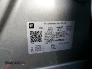 2024 GMC Acadia FWD Elevation z VIN 1GKENKKS4RJ196974, wystawiony jako Copart lot #75031664 z przebiegiem 1810 mil mil oraz Szkody całkowita. Historia ofert i sprzedaży dostępna na DreamBid. Obrazek 13.