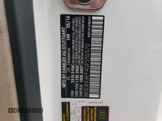 2016 Mercedes-Benz E 400 with VIN WDDKK6FF4GF350570, listed as a Copart auction lot 76563934 with 76,057 mi miles and Salvage Title. Bid and sale history available at carsss.com. Image 14.
